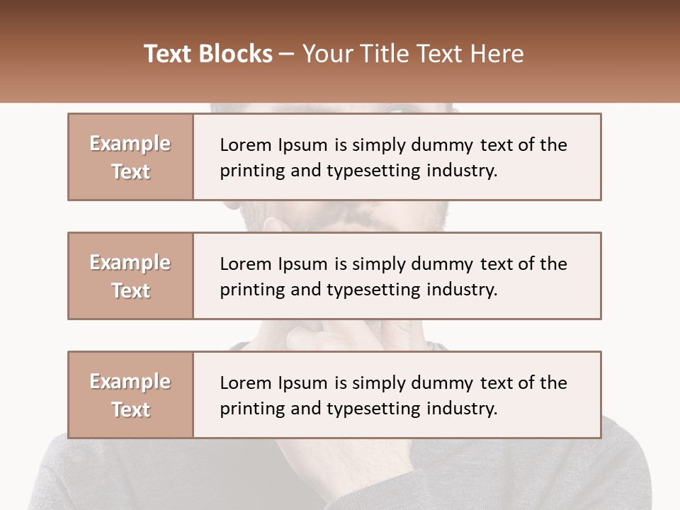 A Man Is Holding His Hand To His Face PowerPoint Template