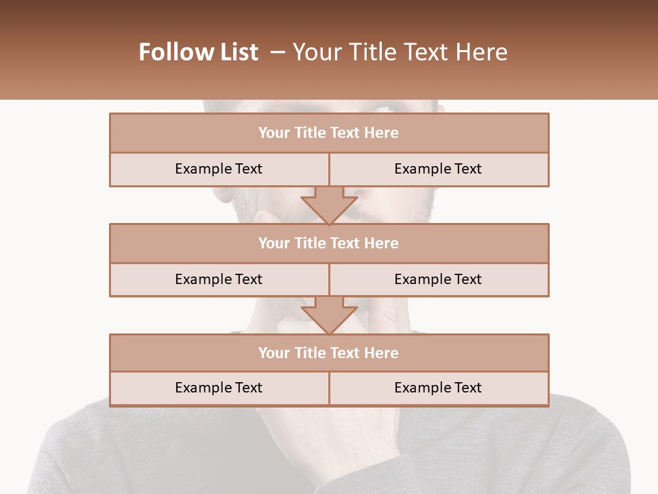 A Man Is Holding His Hand To His Face PowerPoint Template