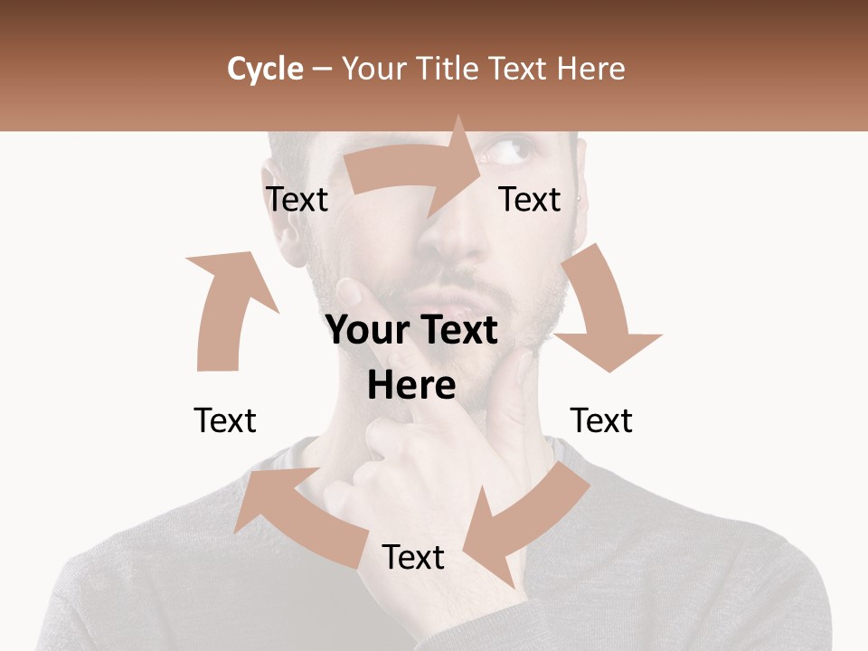 A Man Is Holding His Hand To His Face PowerPoint Template