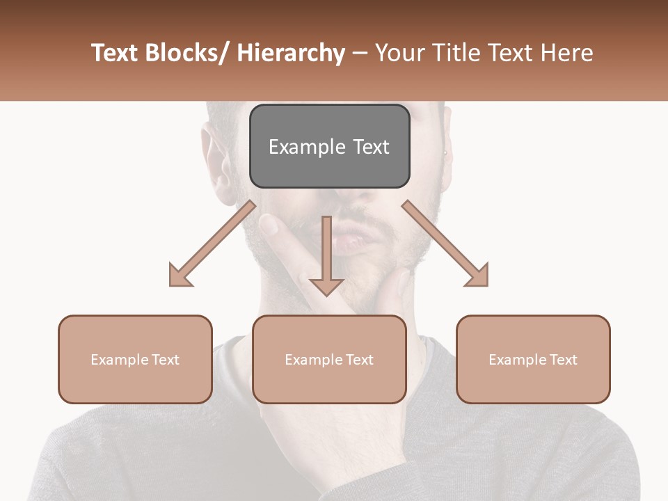 A Man Is Holding His Hand To His Face PowerPoint Template