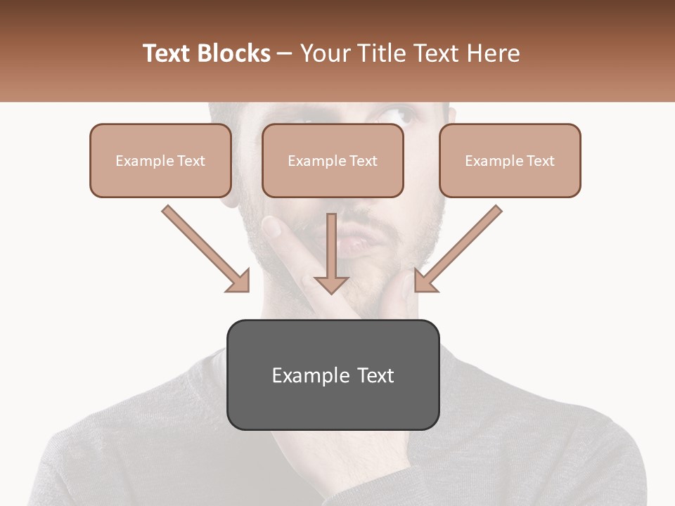A Man Is Holding His Hand To His Face PowerPoint Template