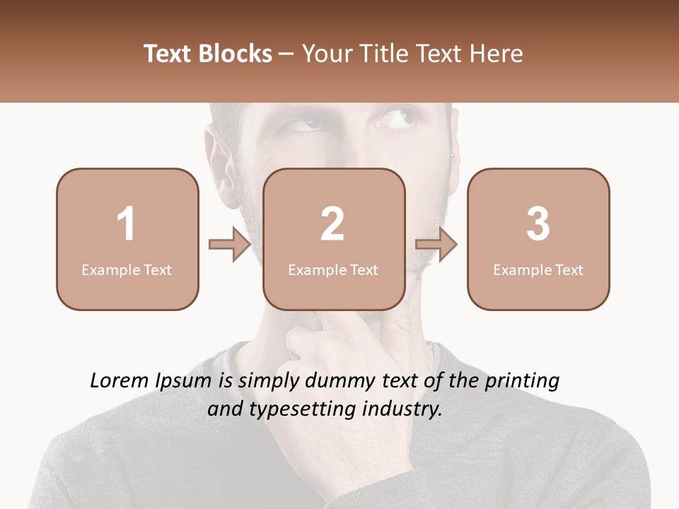 A Man Is Holding His Hand To His Face PowerPoint Template