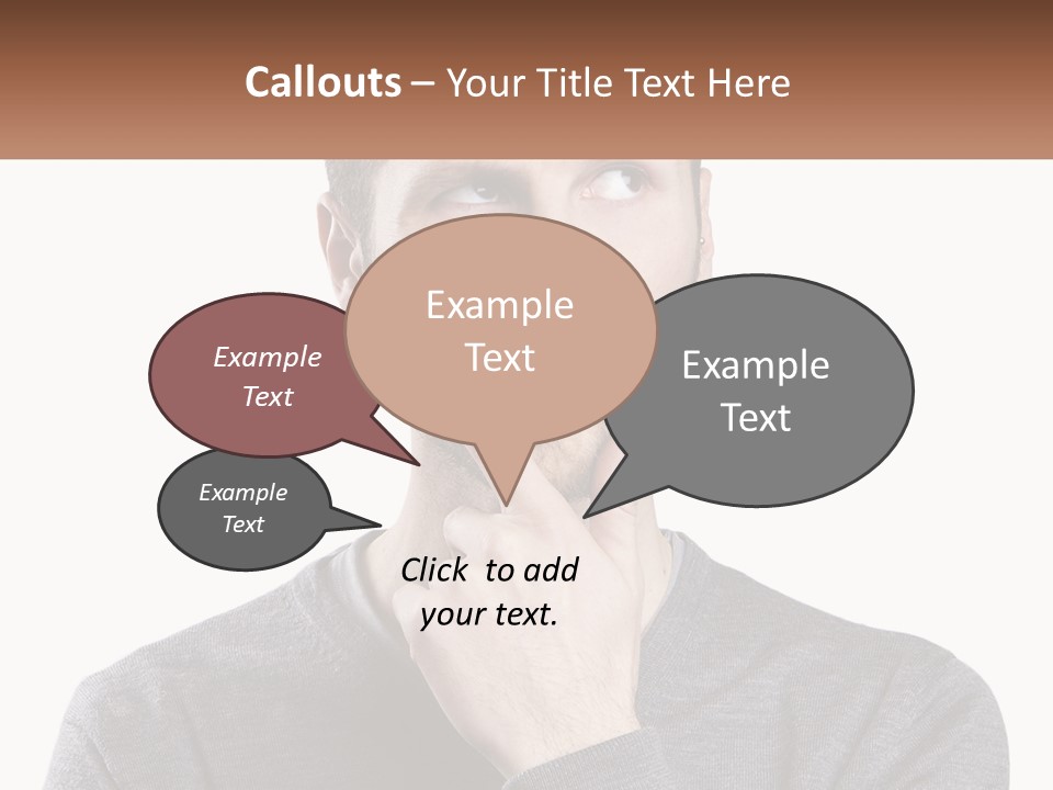 A Man Is Holding His Hand To His Face PowerPoint Template