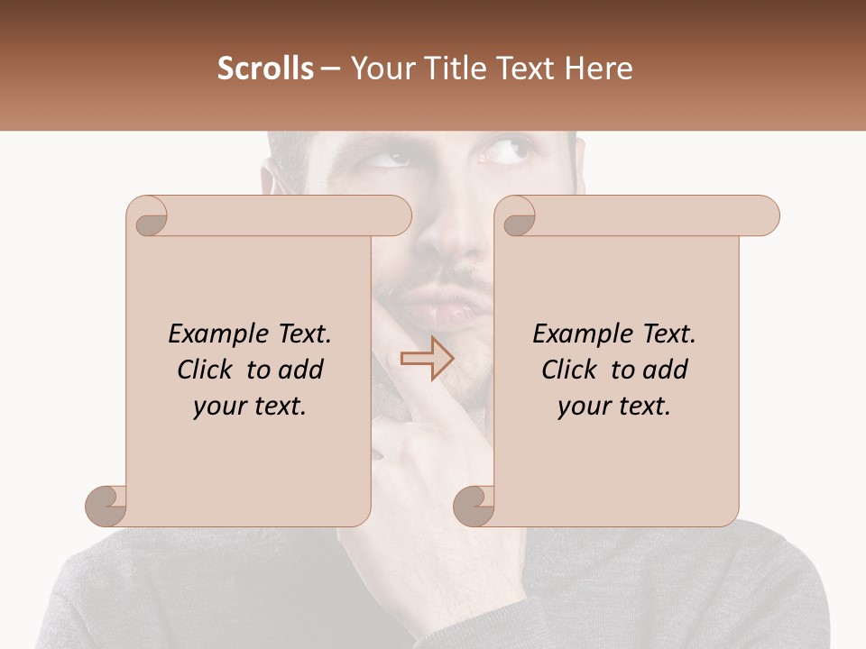 A Man Is Holding His Hand To His Face PowerPoint Template