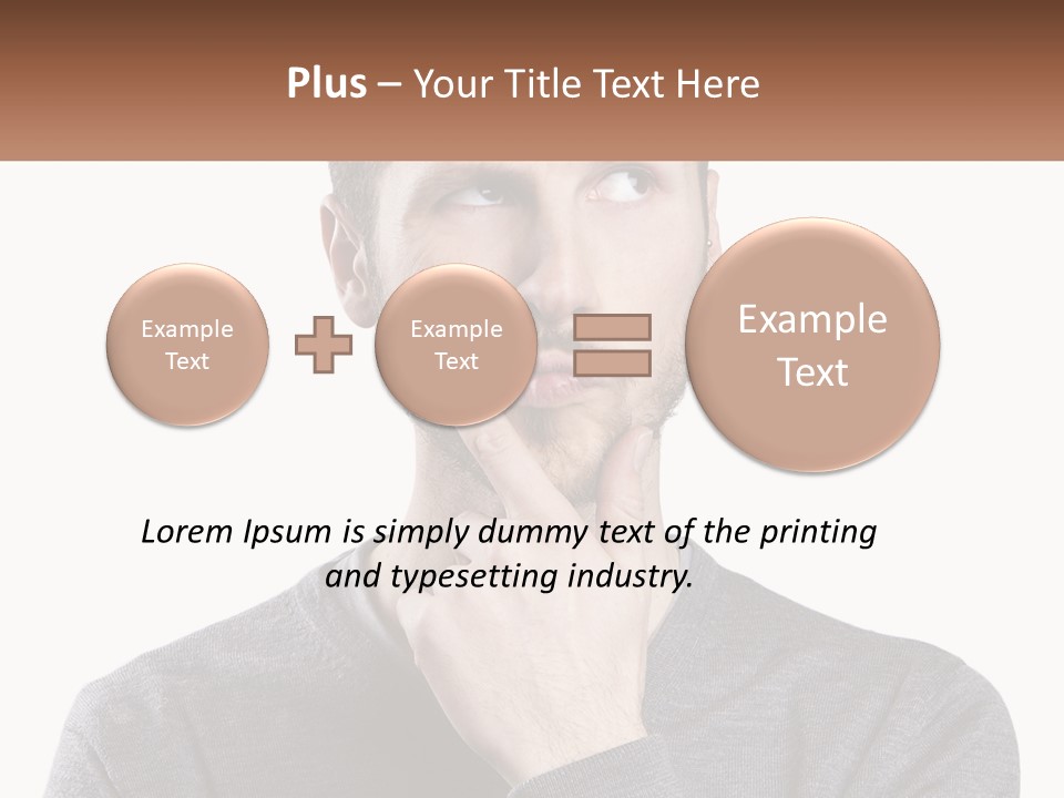A Man Is Holding His Hand To His Face PowerPoint Template