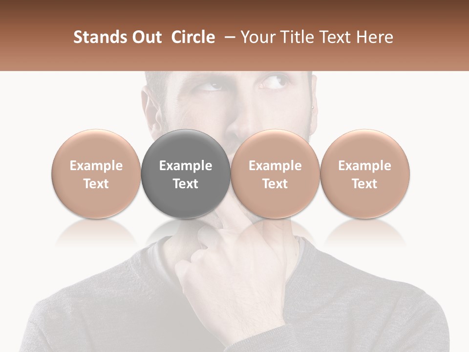 A Man Is Holding His Hand To His Face PowerPoint Template