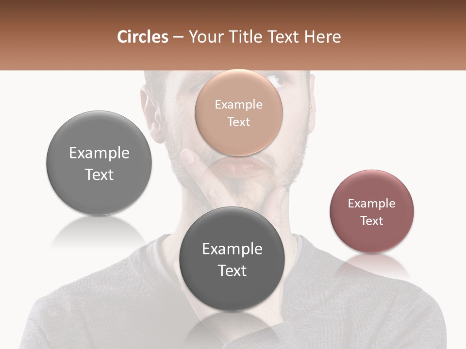 A Man Is Holding His Hand To His Face PowerPoint Template