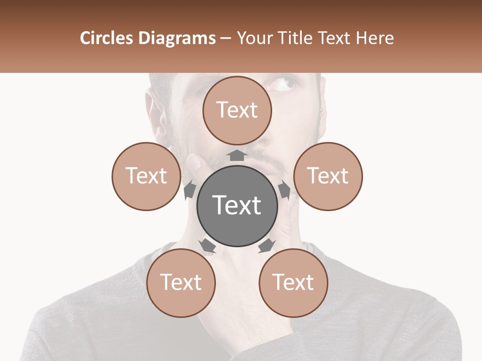 A Man Is Holding His Hand To His Face PowerPoint Template