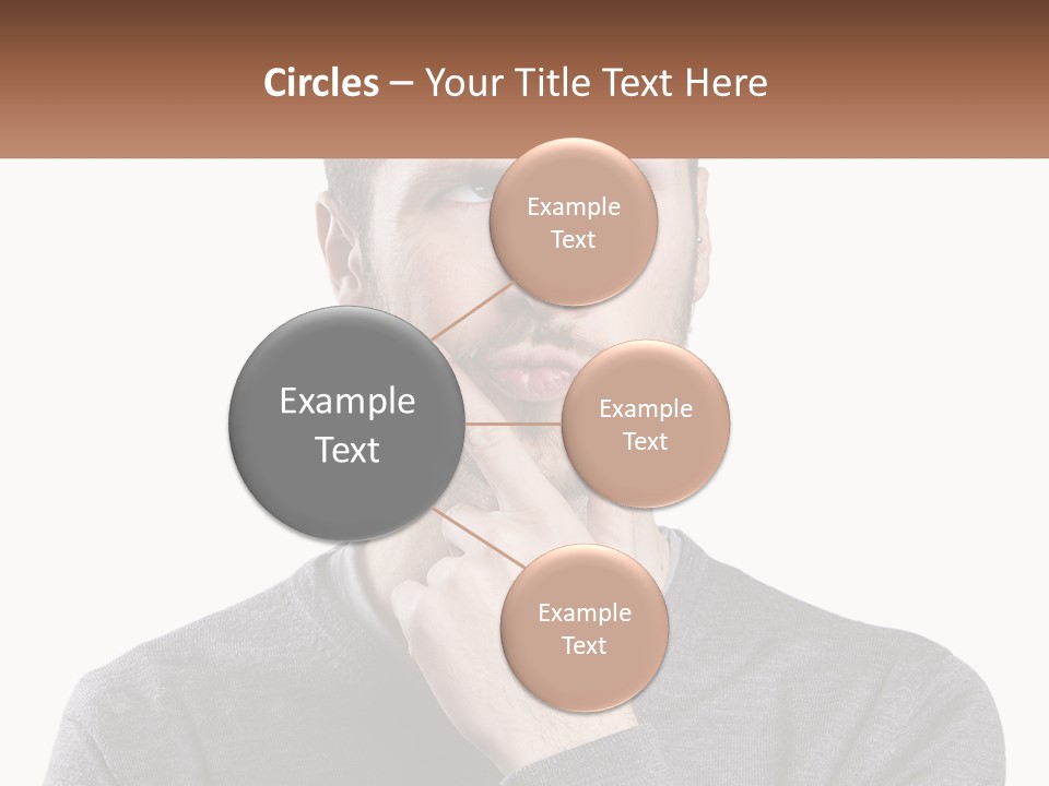 A Man Is Holding His Hand To His Face PowerPoint Template