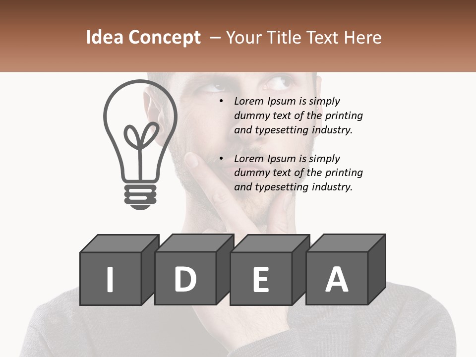 A Man Is Holding His Hand To His Face PowerPoint Template