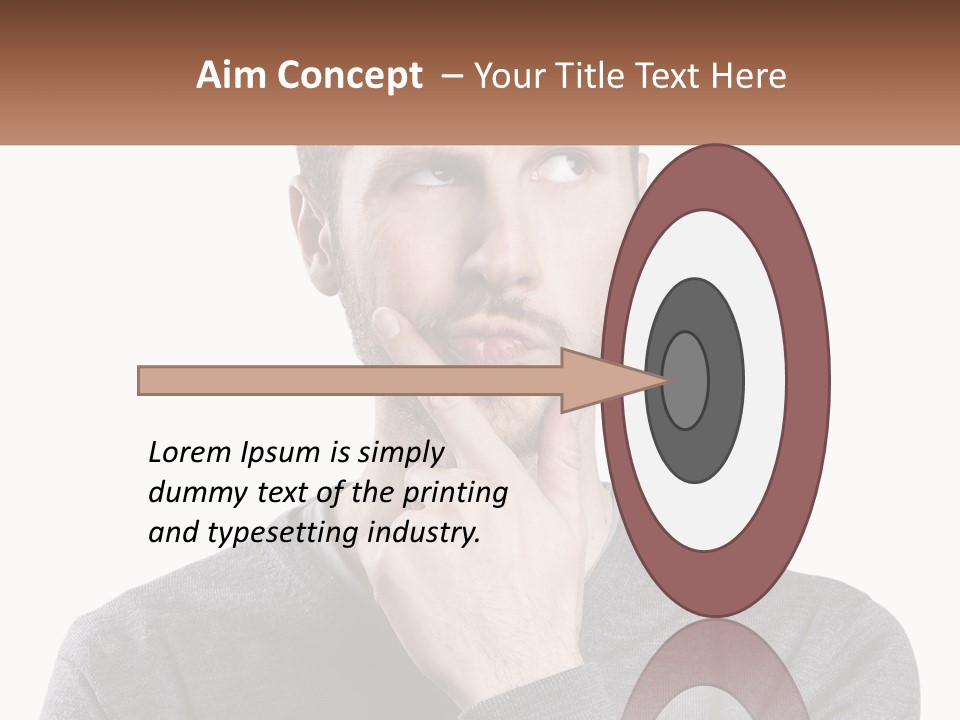 A Man Is Holding His Hand To His Face PowerPoint Template