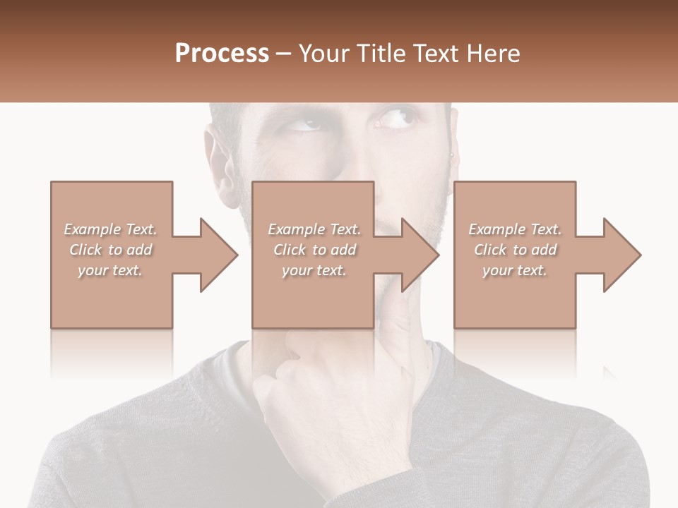 A Man Is Holding His Hand To His Face PowerPoint Template
