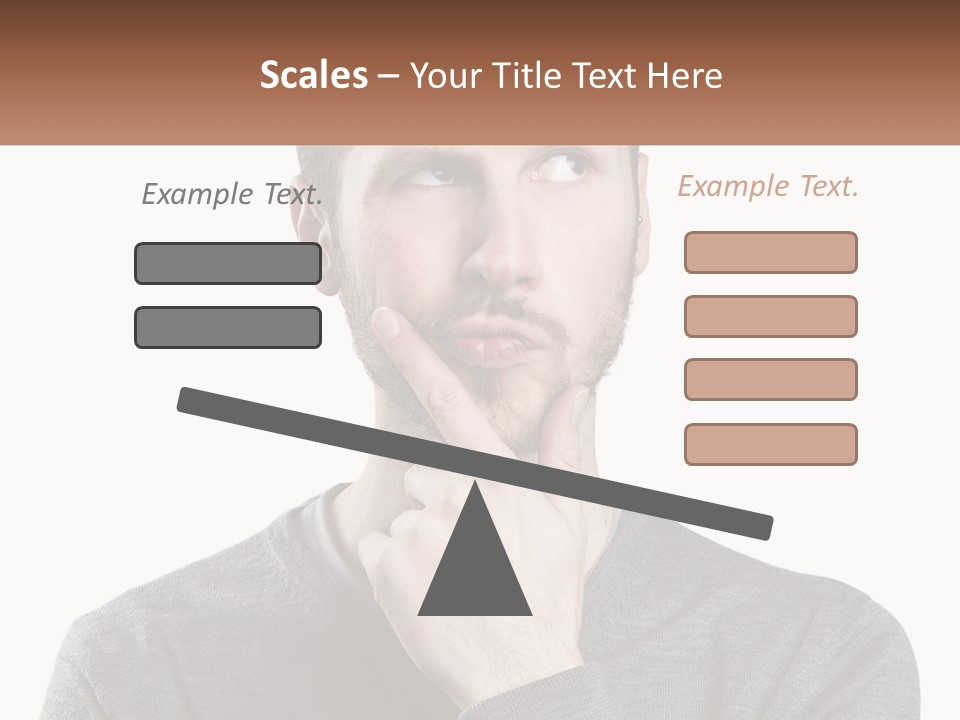 A Man Is Holding His Hand To His Face PowerPoint Template
