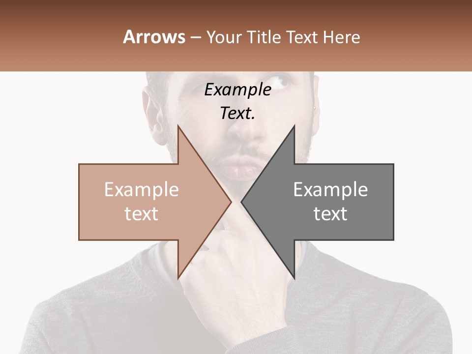 A Man Is Holding His Hand To His Face PowerPoint Template