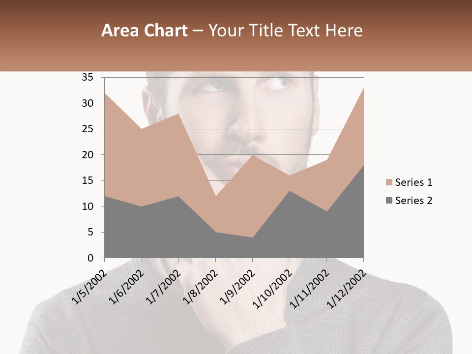 A Man Is Holding His Hand To His Face PowerPoint Template