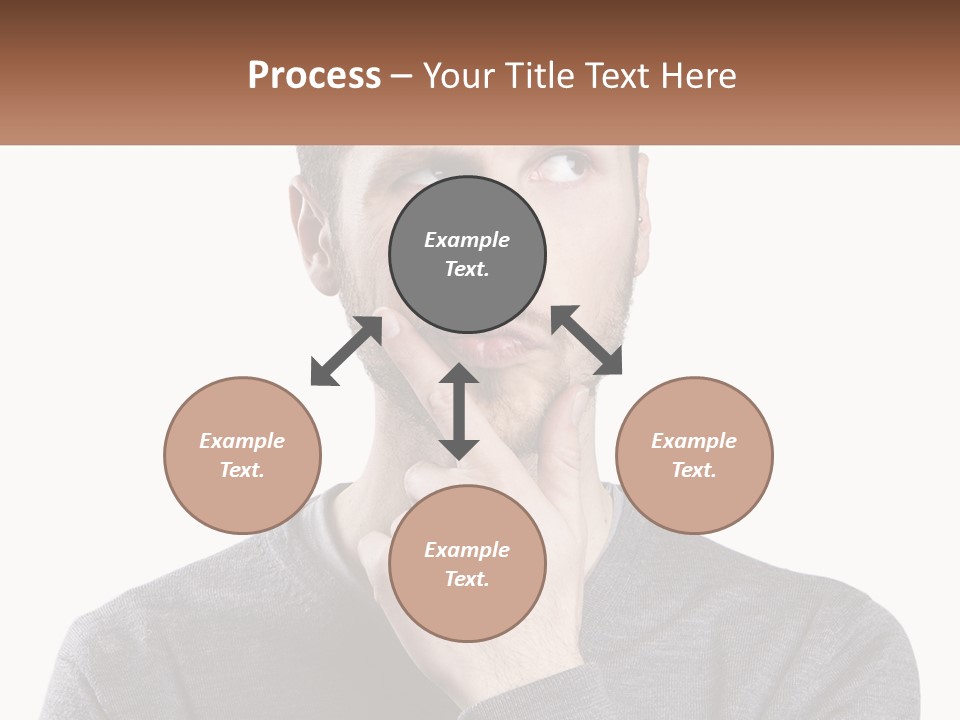 A Man Is Holding His Hand To His Face PowerPoint Template