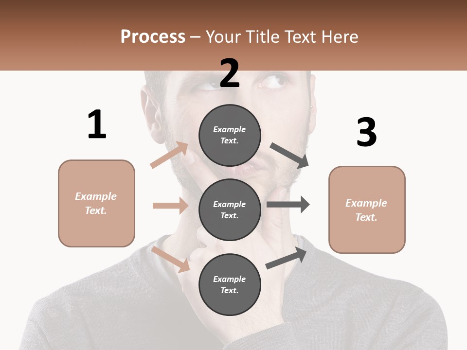 A Man Is Holding His Hand To His Face PowerPoint Template