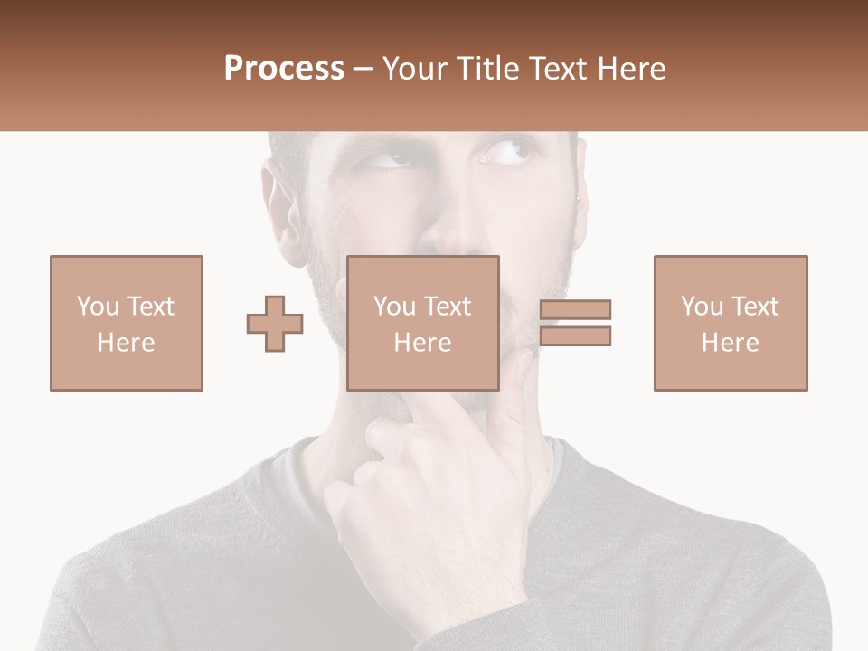 A Man Is Holding His Hand To His Face PowerPoint Template