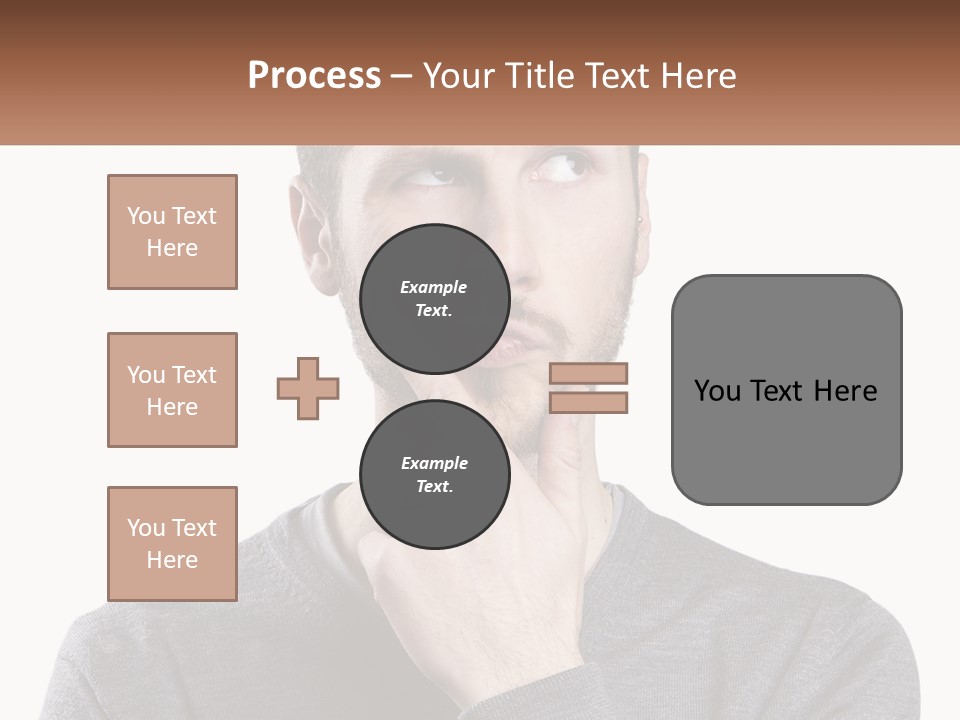 A Man Is Holding His Hand To His Face PowerPoint Template