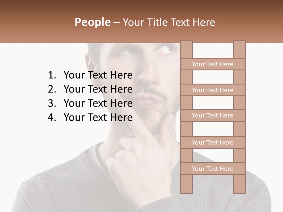 A Man Is Holding His Hand To His Face PowerPoint Template