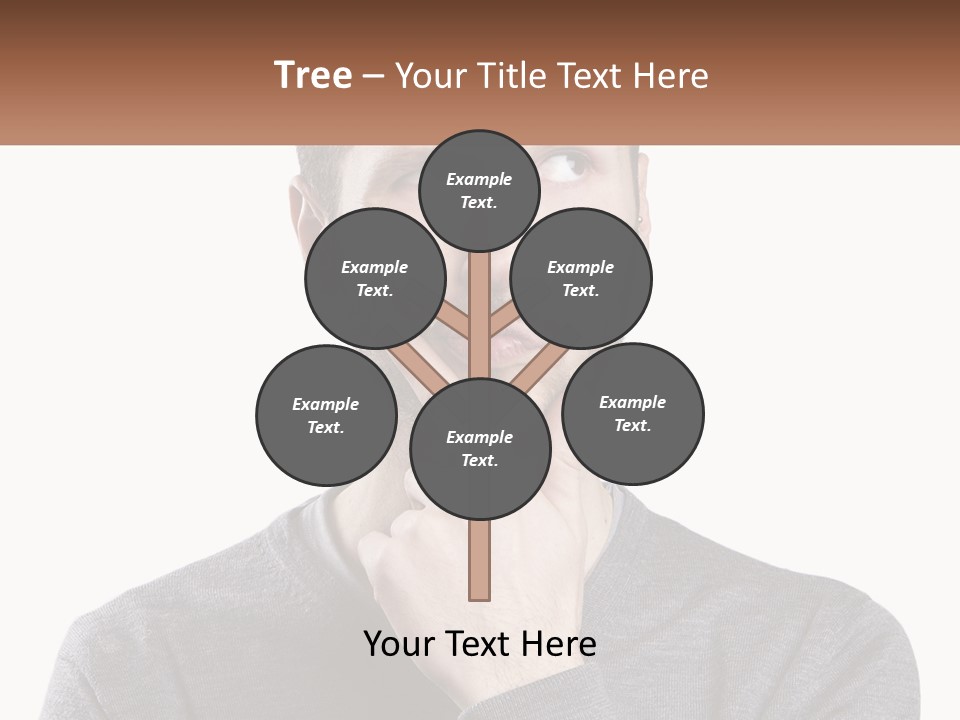 A Man Is Holding His Hand To His Face PowerPoint Template