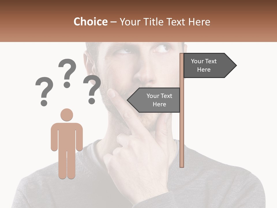A Man Is Holding His Hand To His Face PowerPoint Template