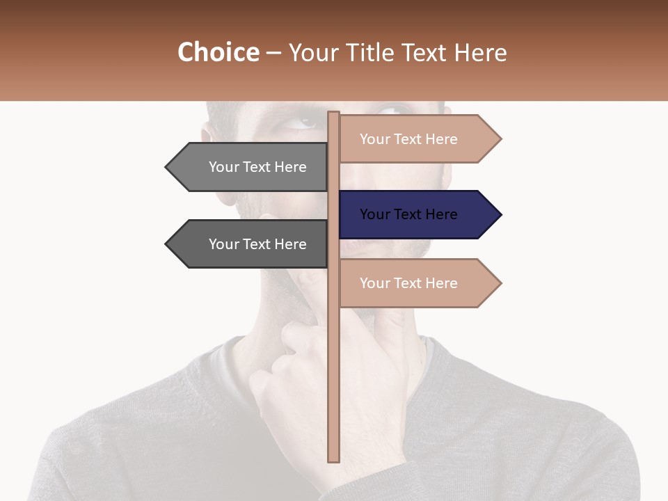 A Man Is Holding His Hand To His Face PowerPoint Template