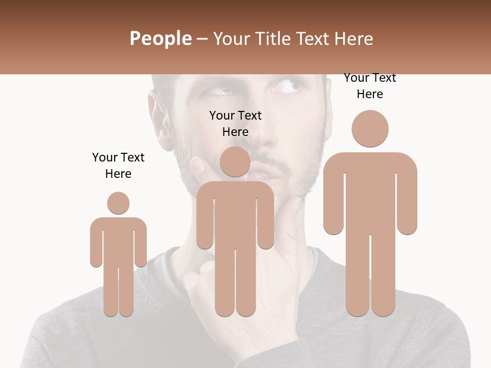 A Man Is Holding His Hand To His Face PowerPoint Template