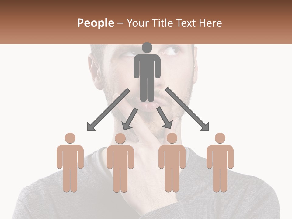 A Man Is Holding His Hand To His Face PowerPoint Template