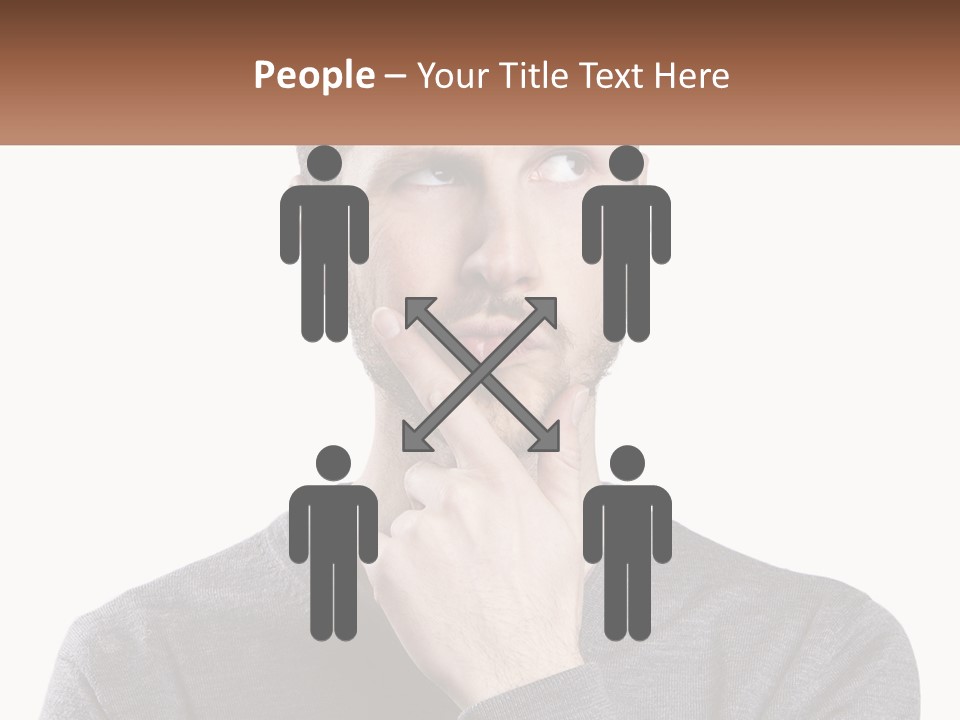 A Man Is Holding His Hand To His Face PowerPoint Template