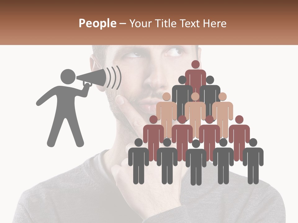 A Man Is Holding His Hand To His Face PowerPoint Template