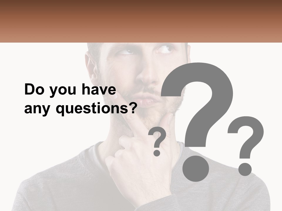 A Man Is Holding His Hand To His Face PowerPoint Template