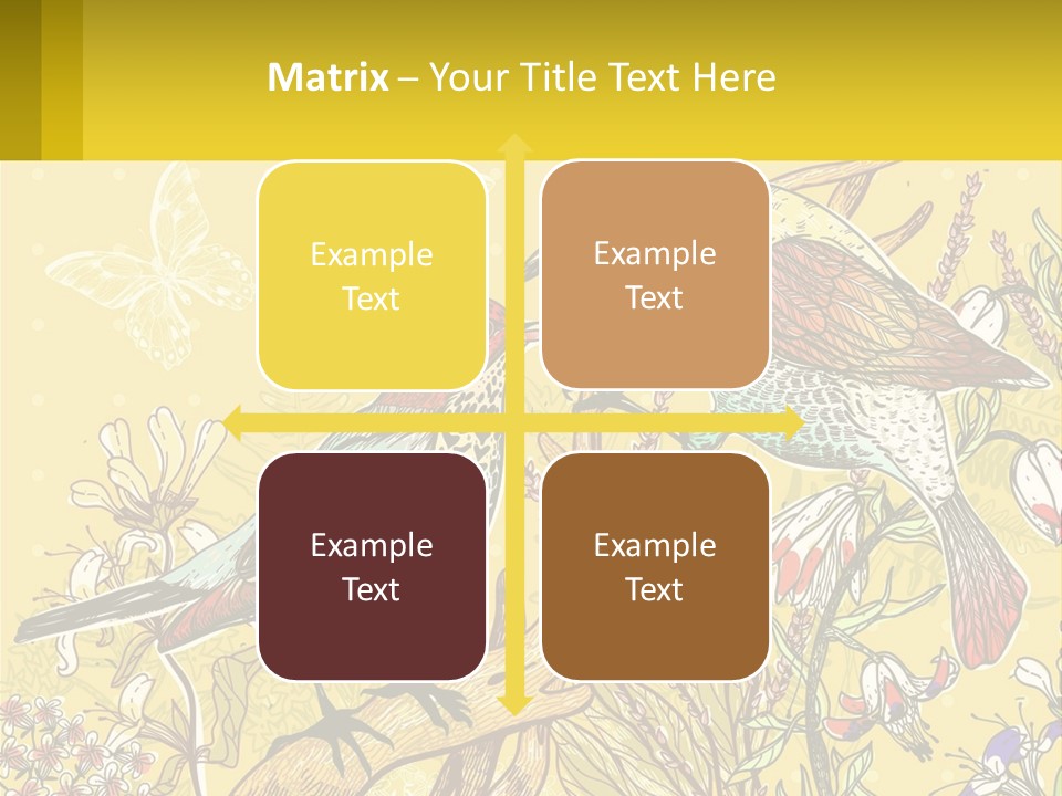 A Couple Of Birds Sitting On Top Of A Tree PowerPoint Template