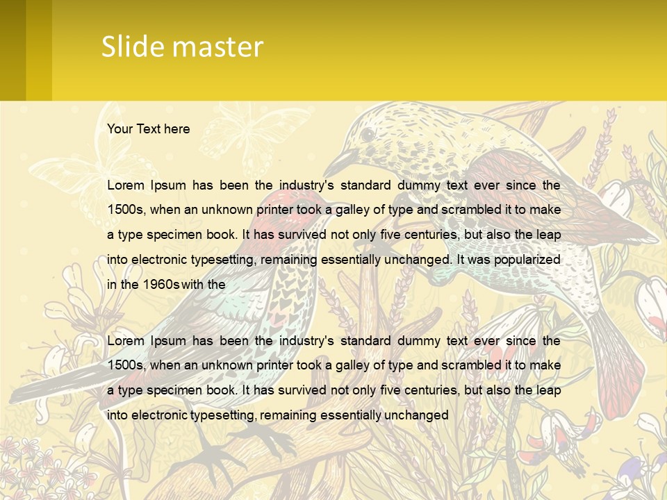 A Couple Of Birds Sitting On Top Of A Tree PowerPoint Template