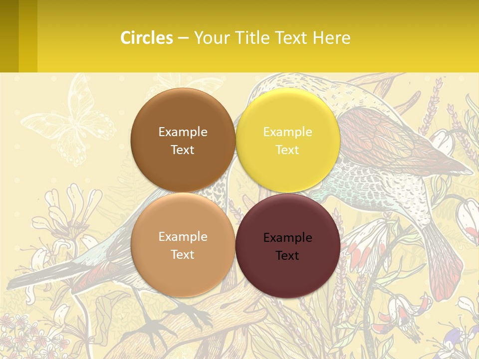 A Couple Of Birds Sitting On Top Of A Tree PowerPoint Template