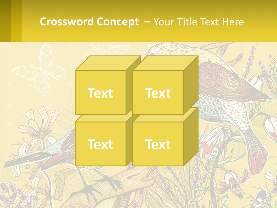 A Couple Of Birds Sitting On Top Of A Tree PowerPoint Template