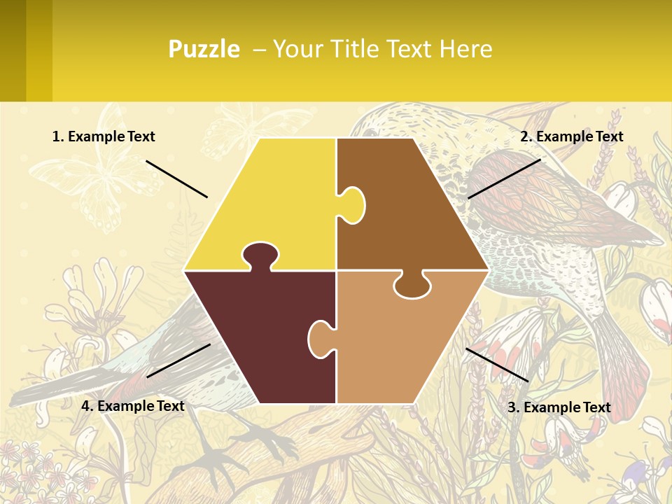 A Couple Of Birds Sitting On Top Of A Tree PowerPoint Template