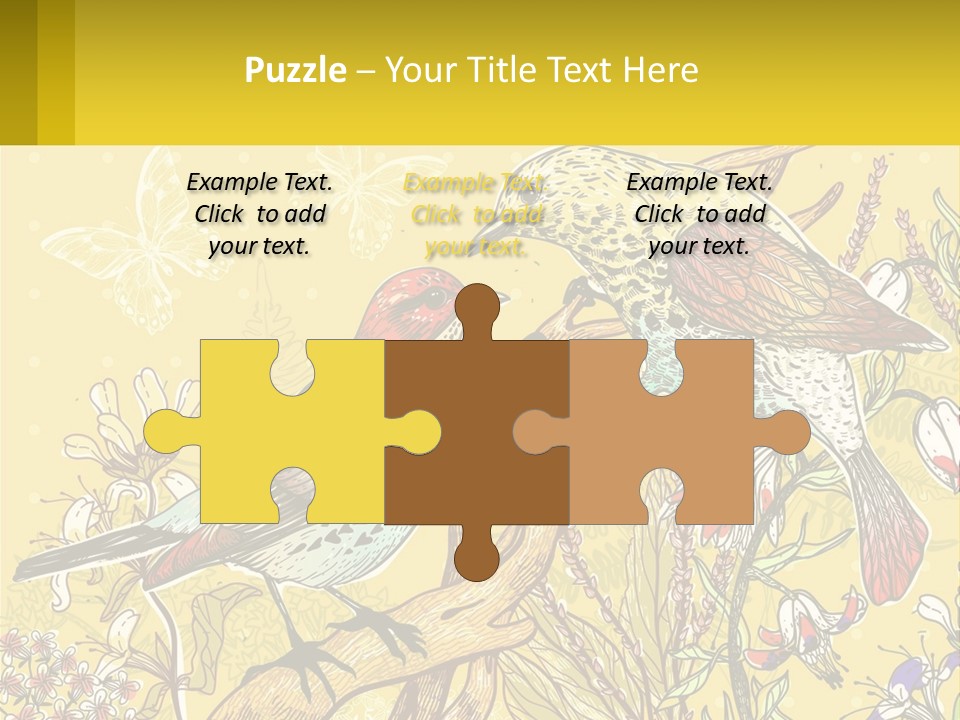 A Couple Of Birds Sitting On Top Of A Tree PowerPoint Template