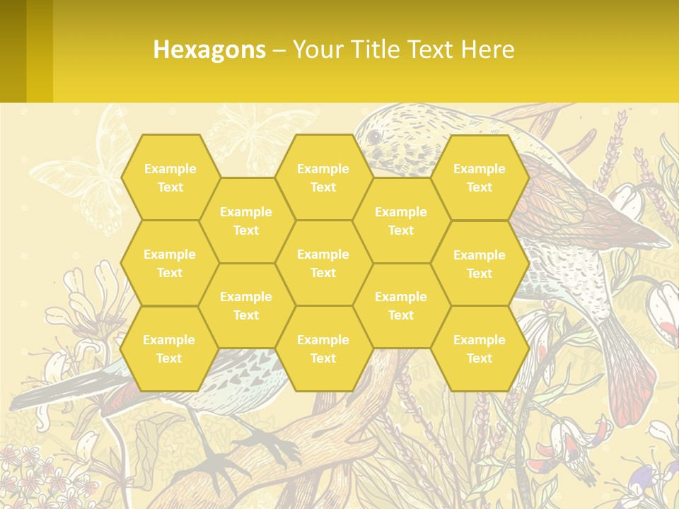 A Couple Of Birds Sitting On Top Of A Tree PowerPoint Template