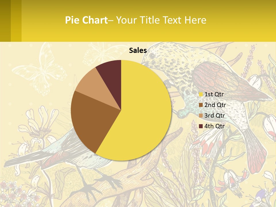 A Couple Of Birds Sitting On Top Of A Tree PowerPoint Template