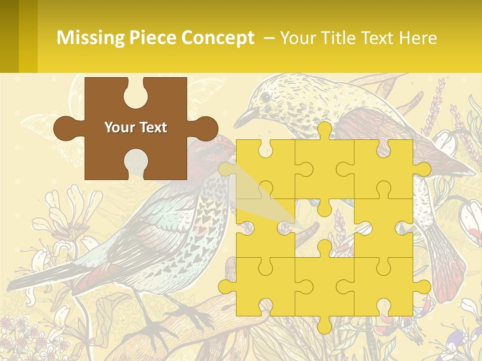 A Couple Of Birds Sitting On Top Of A Tree PowerPoint Template