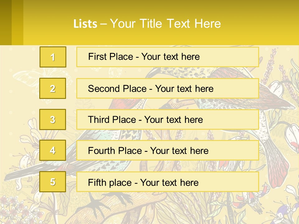 A Couple Of Birds Sitting On Top Of A Tree PowerPoint Template