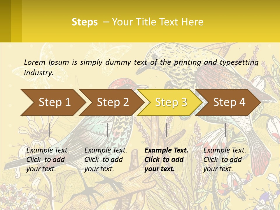 A Couple Of Birds Sitting On Top Of A Tree PowerPoint Template