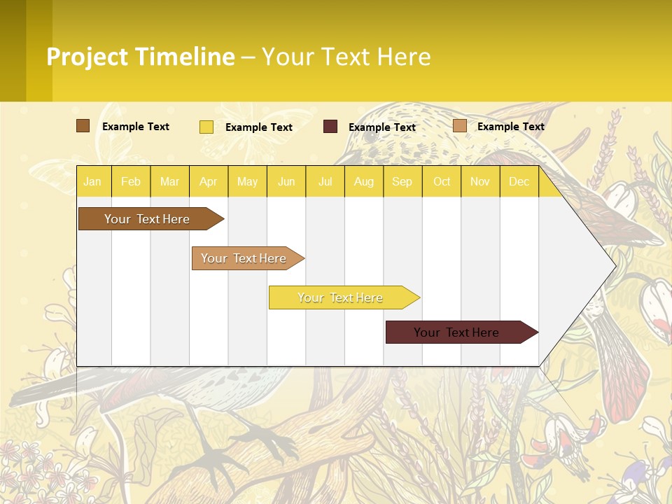 A Couple Of Birds Sitting On Top Of A Tree PowerPoint Template