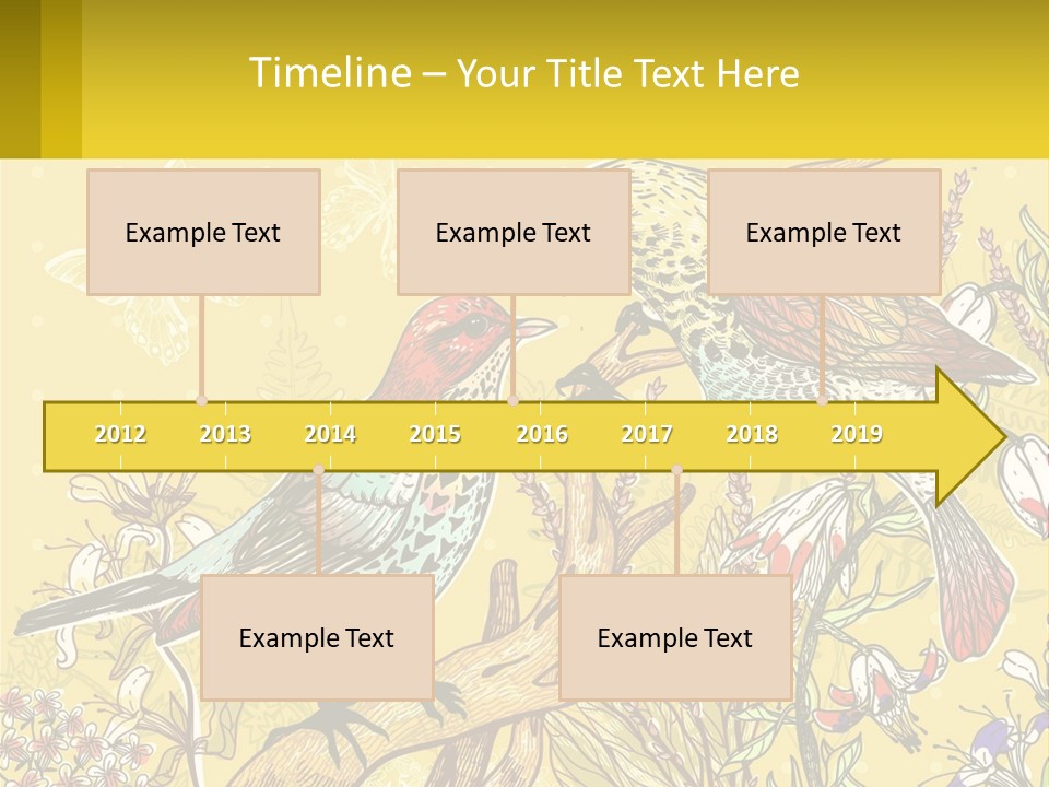 A Couple Of Birds Sitting On Top Of A Tree PowerPoint Template
