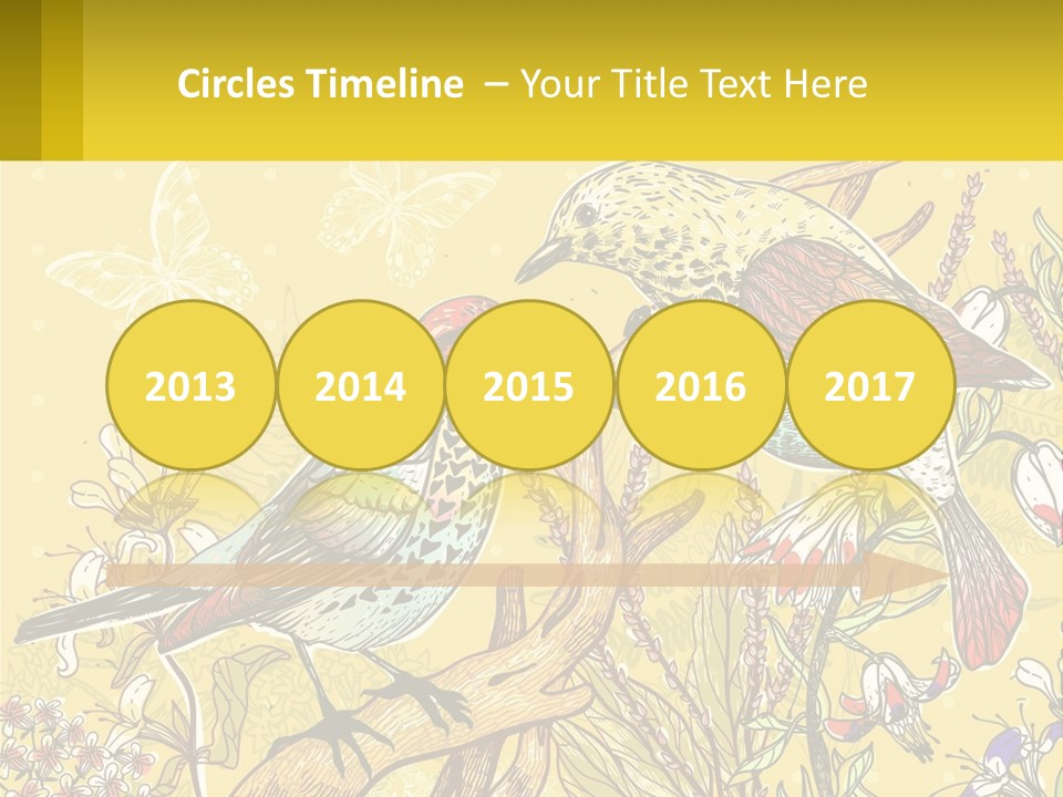 A Couple Of Birds Sitting On Top Of A Tree PowerPoint Template