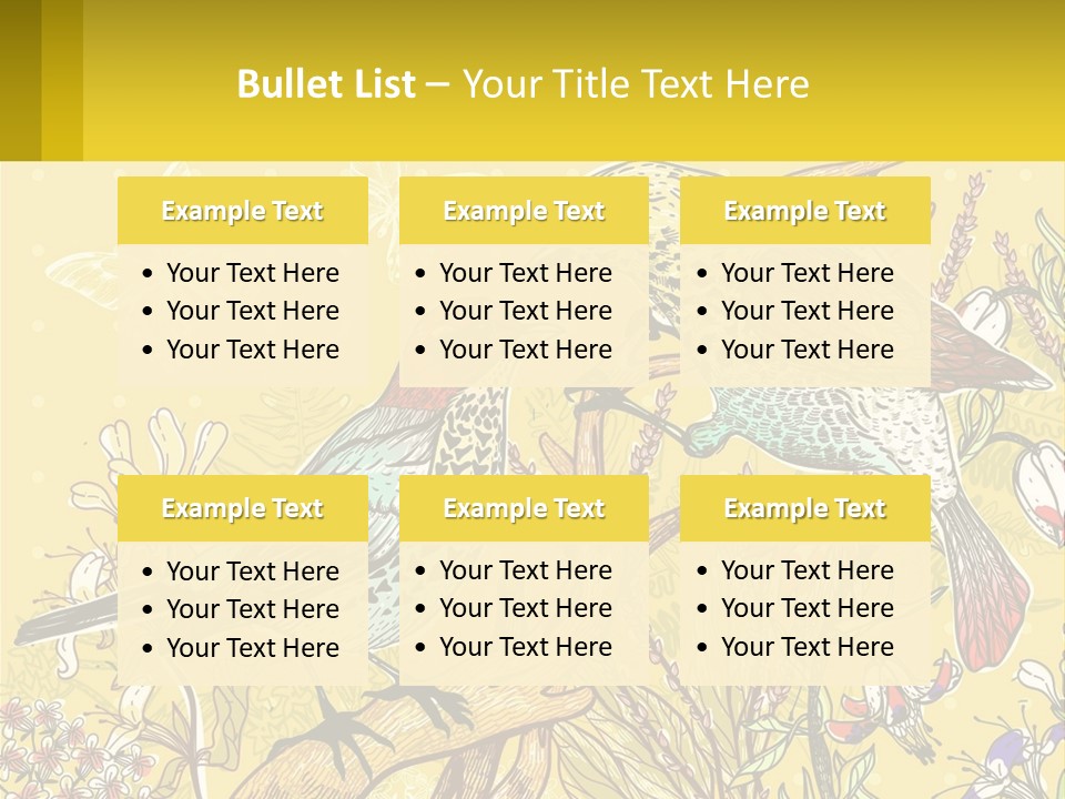 A Couple Of Birds Sitting On Top Of A Tree PowerPoint Template