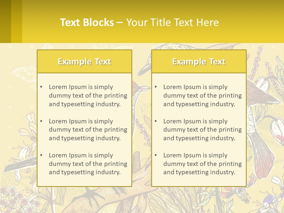 A Couple Of Birds Sitting On Top Of A Tree PowerPoint Template