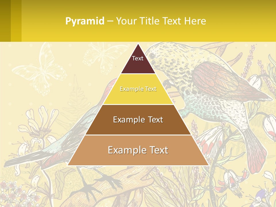 A Couple Of Birds Sitting On Top Of A Tree PowerPoint Template