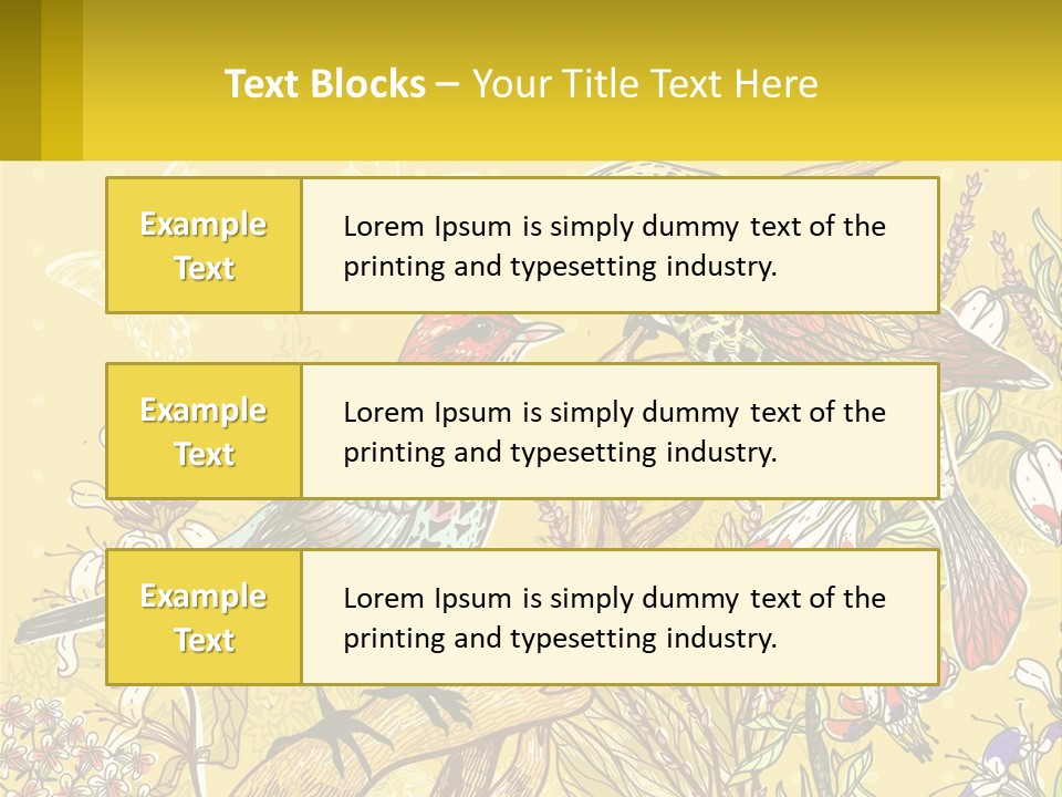 A Couple Of Birds Sitting On Top Of A Tree PowerPoint Template